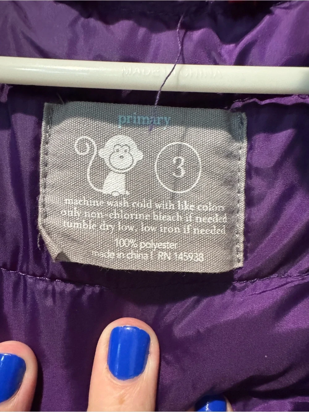 Primary quilted puffer